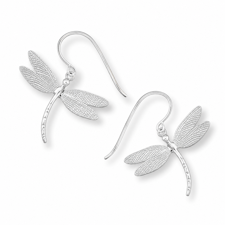 Pewter Dragonfly Earrings
