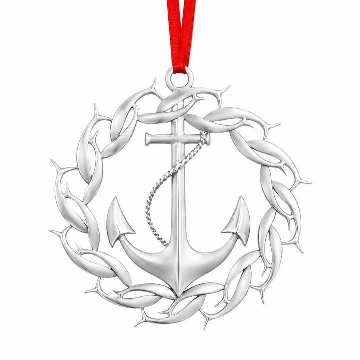 Anchor Pewter Ornament