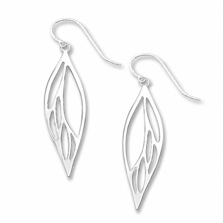Pewter Nouveau Leaf Earrings