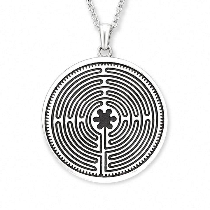 Pewter Chartres Labyrinth Pendant