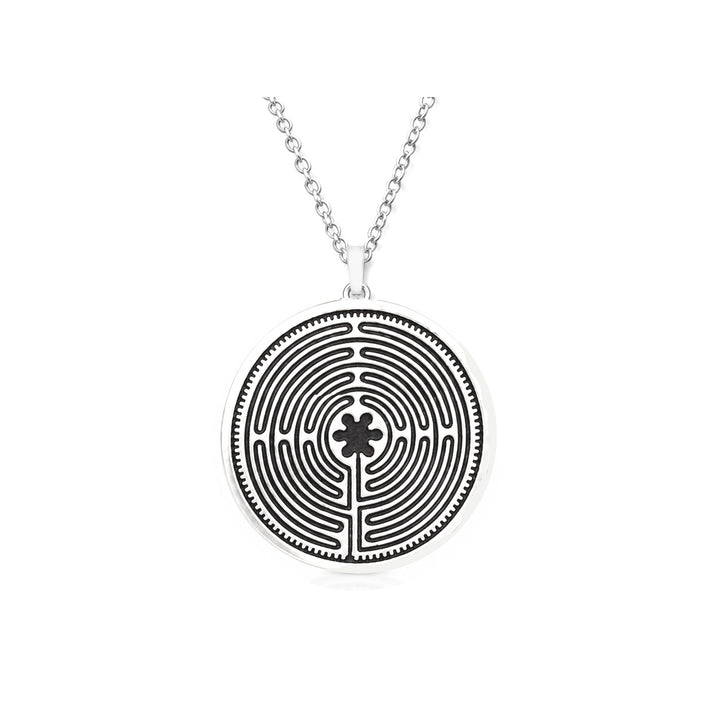 Pewter Chartres Labyrinth Small Pendant