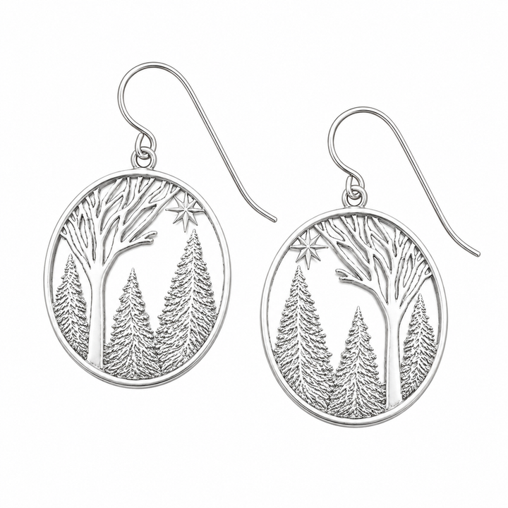 Pewter Winter Light Earrings