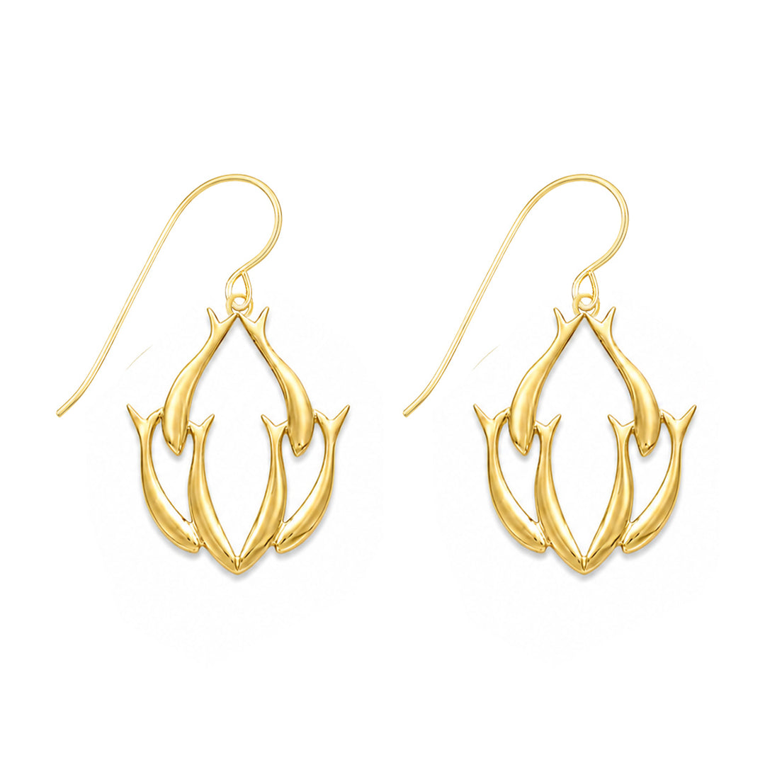 Gold Acadia Earrings