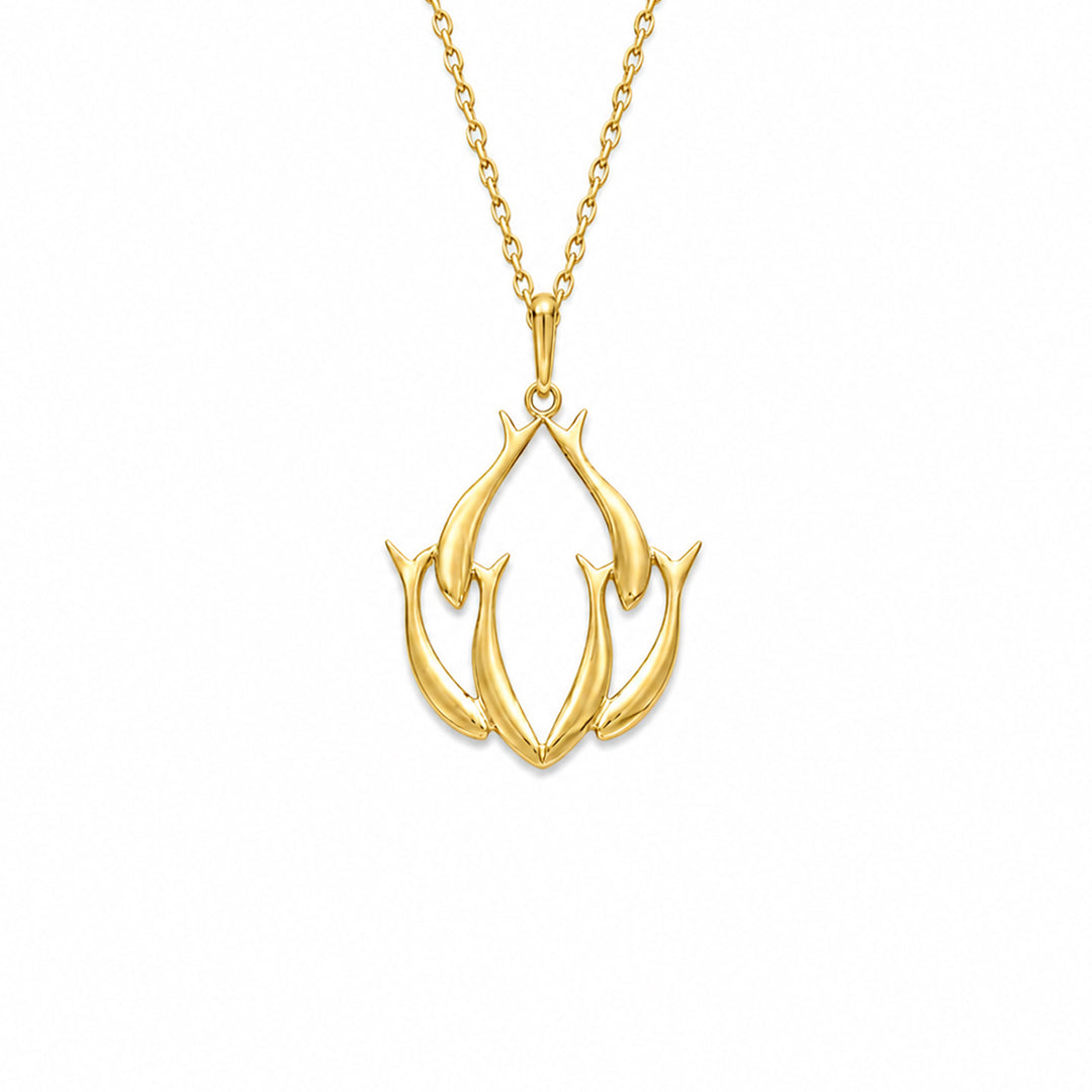 Gold Acadia Small Pendant