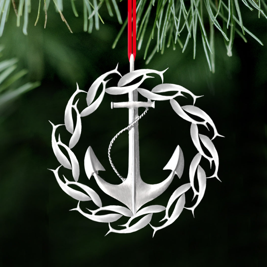 Anchor Pewter Ornament