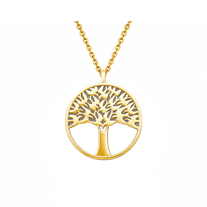 Gold Arbor Vitae Tree of Life Small Pendant