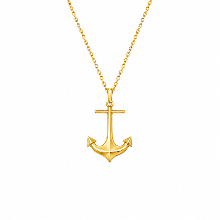 Gold Anchor Small Pendant