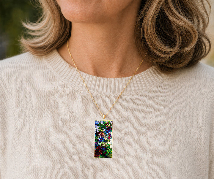 Pro Arte Tiffany Window Silver Pendant