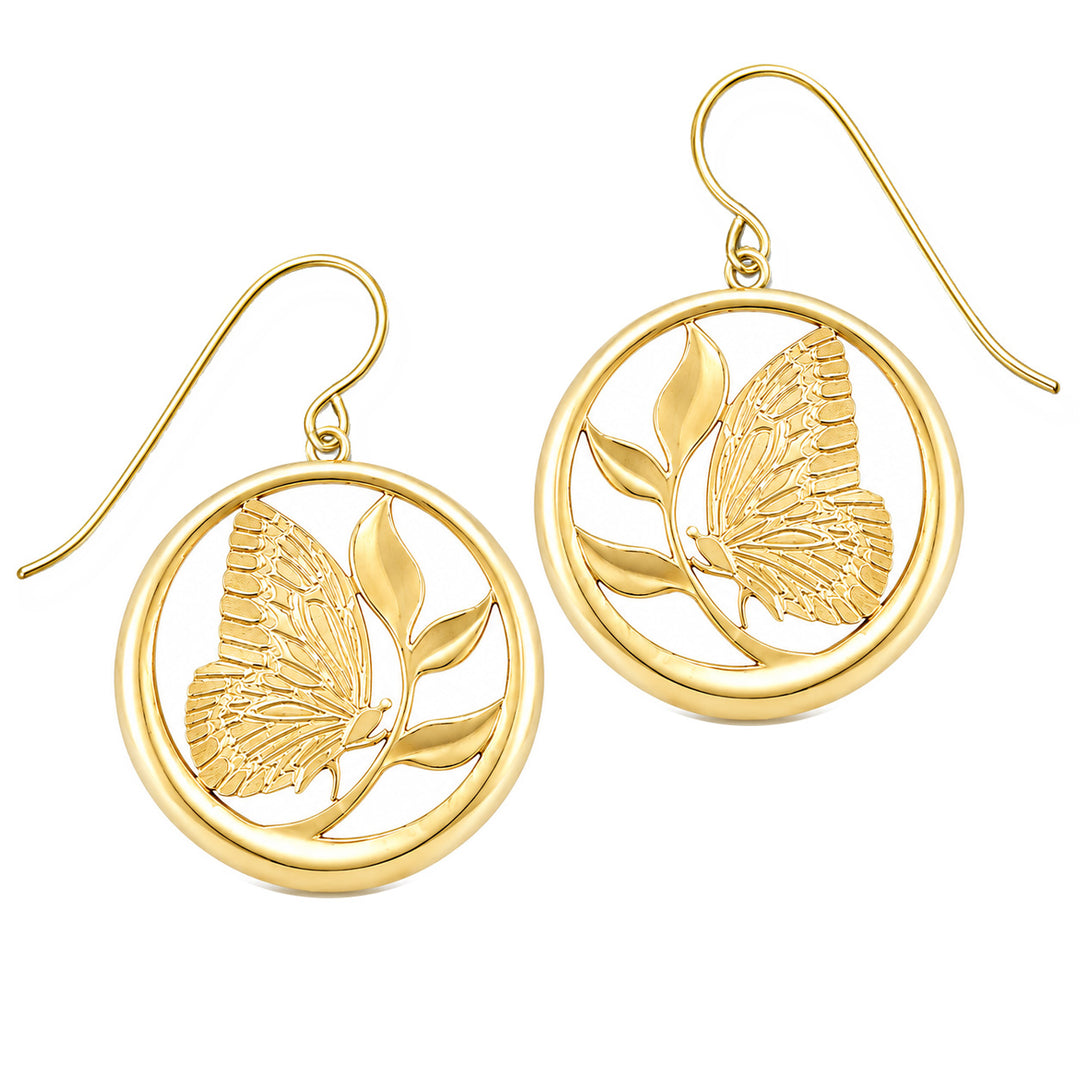 Gold Butterfly Earrings