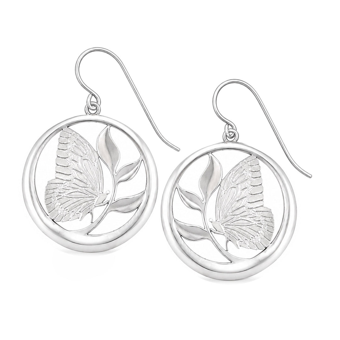 Pewter Butterfly Earrings