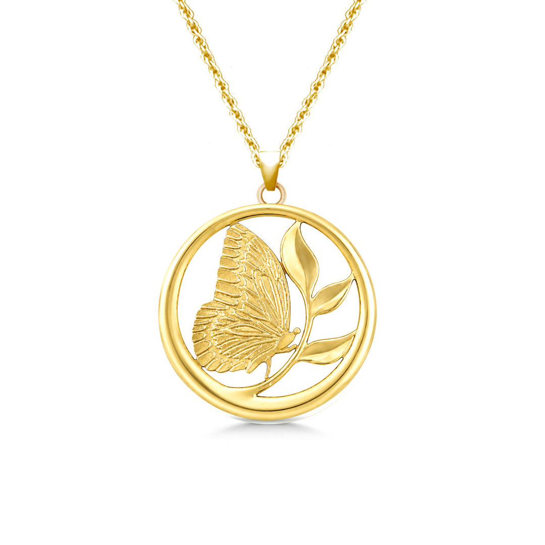 Gold Butterfly Small Pendant