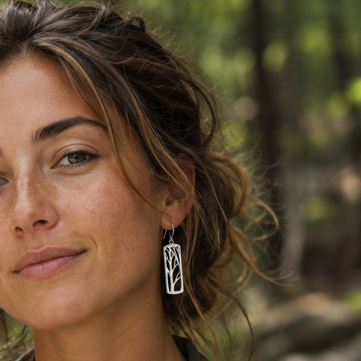 Pewter Deep Forest Earrings