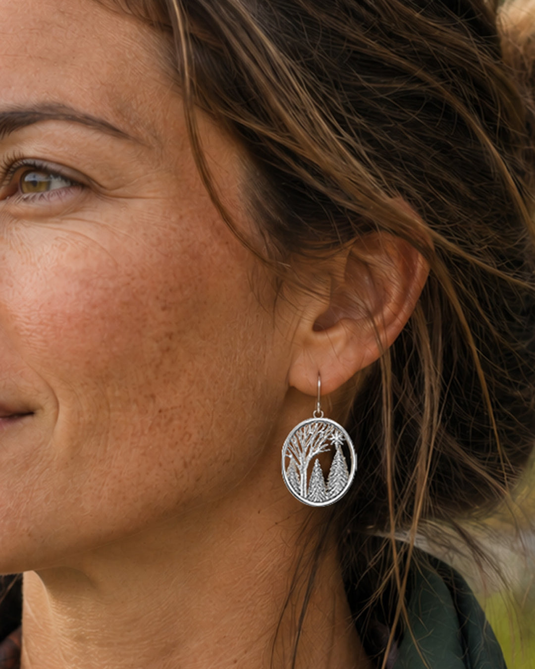 Pewter Winter Light Earrings