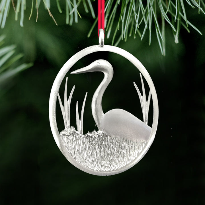 Great Blue Heron Pewter Ornament