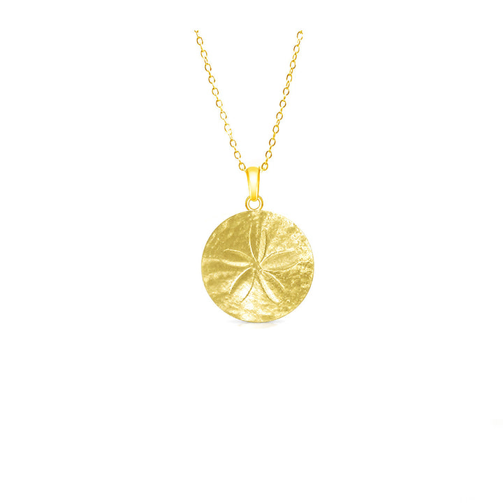 Gold Sand Dollar Petite Pendant