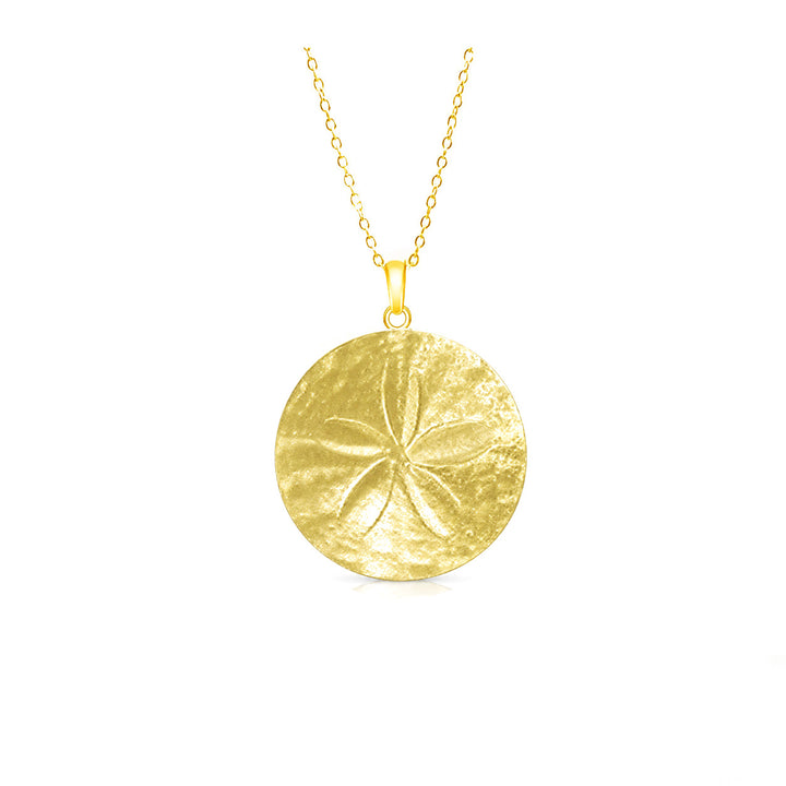 Gold Sand Dollar Small Pendant