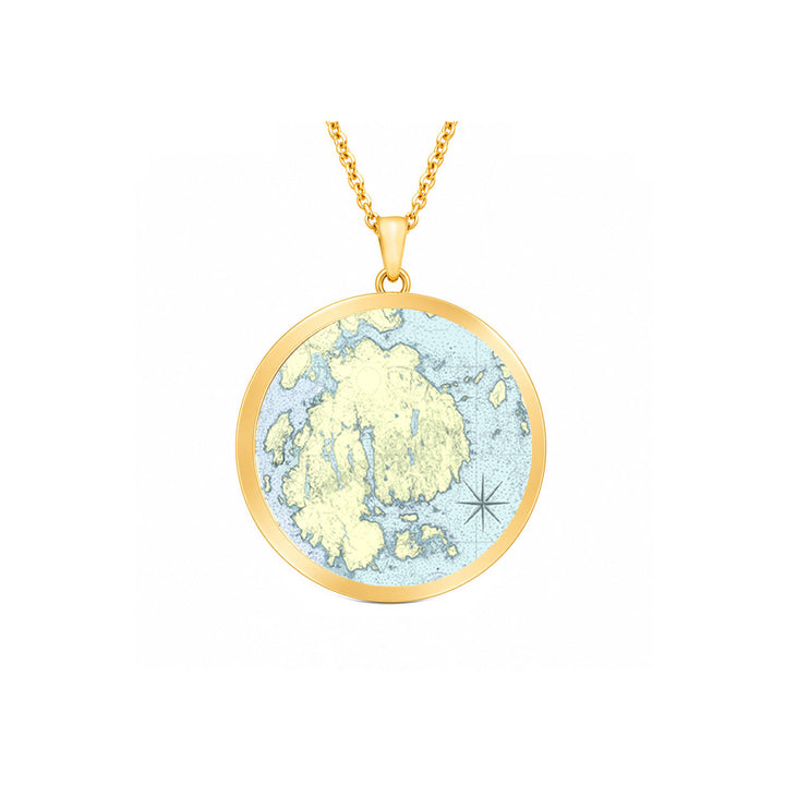 Chart Acadia Small Gold Pendant