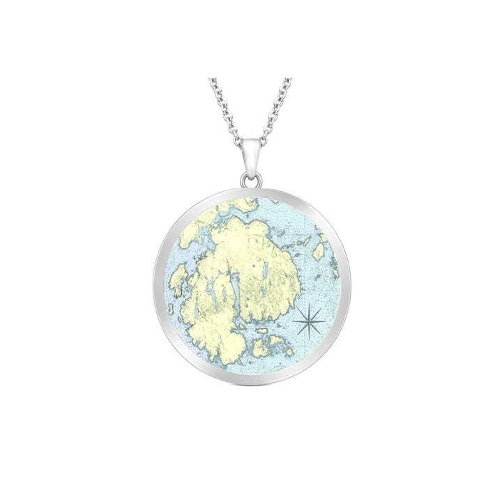 Chart Acadia Small Silver Pendant