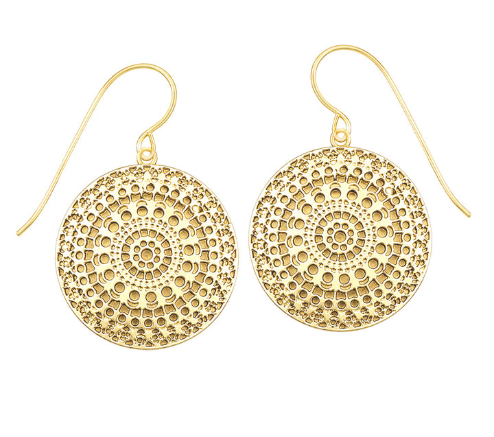 Gold Notre Dame Rose Window Earrings