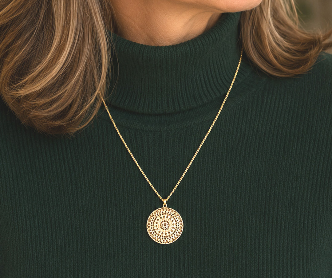 Gold Notre Dame Large Pendant