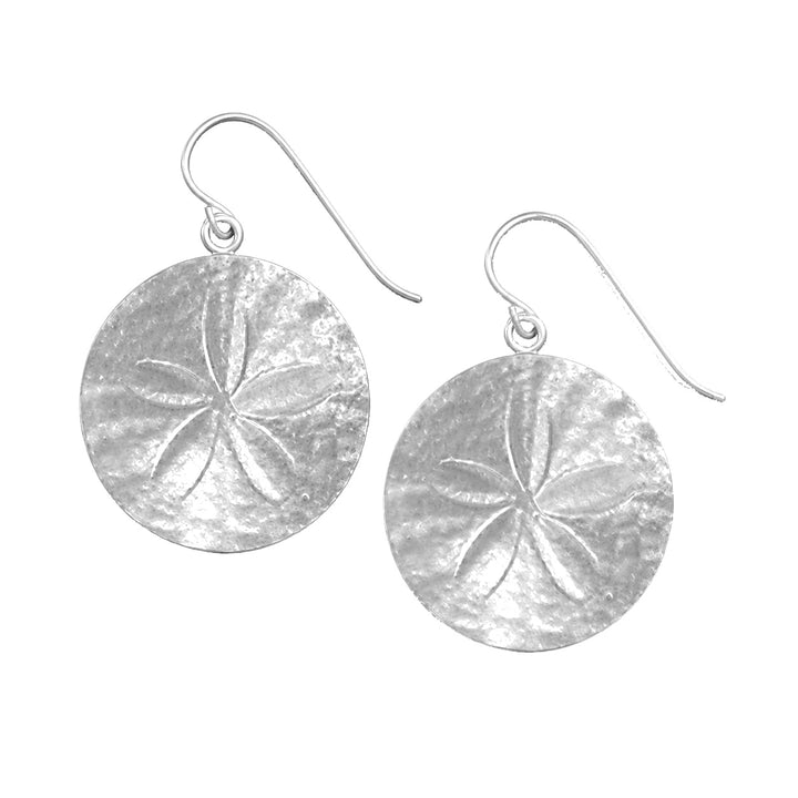 Pewter Sand Dollar Earrings