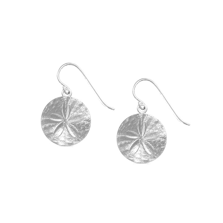 Pewter Petite Sand Dollar Earrings