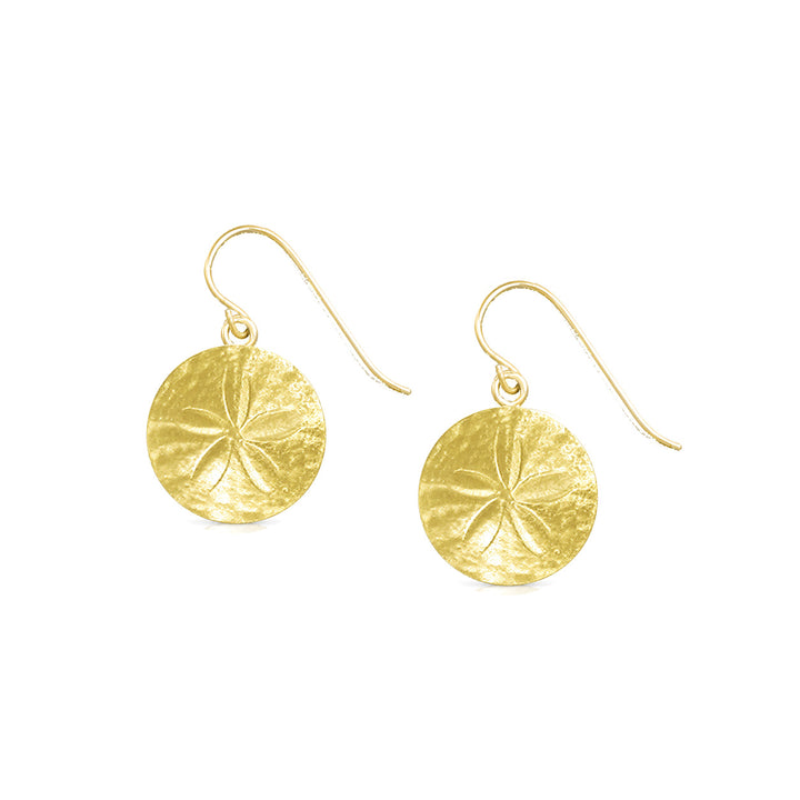 Gold Sand Dollar Petite Earrings