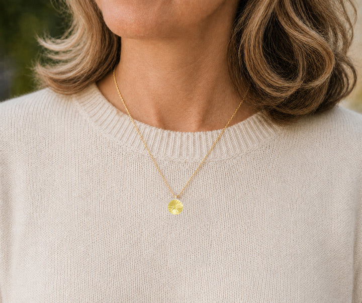 Gold Sand Dollar Petite Pendant