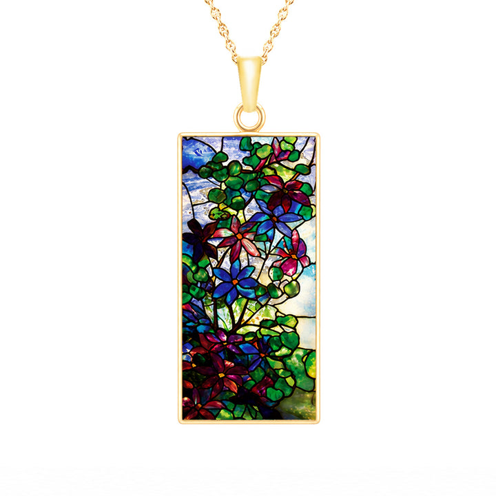 Pro Arte Tiffany Window Gold Pendant