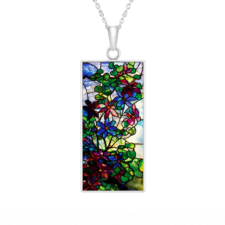 Pro Arte Tiffany Window Silver Pendant