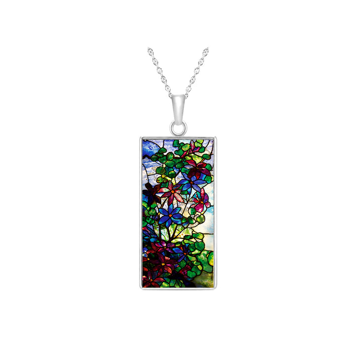 Pro Arte Tiffany Window Small Silver Pendant