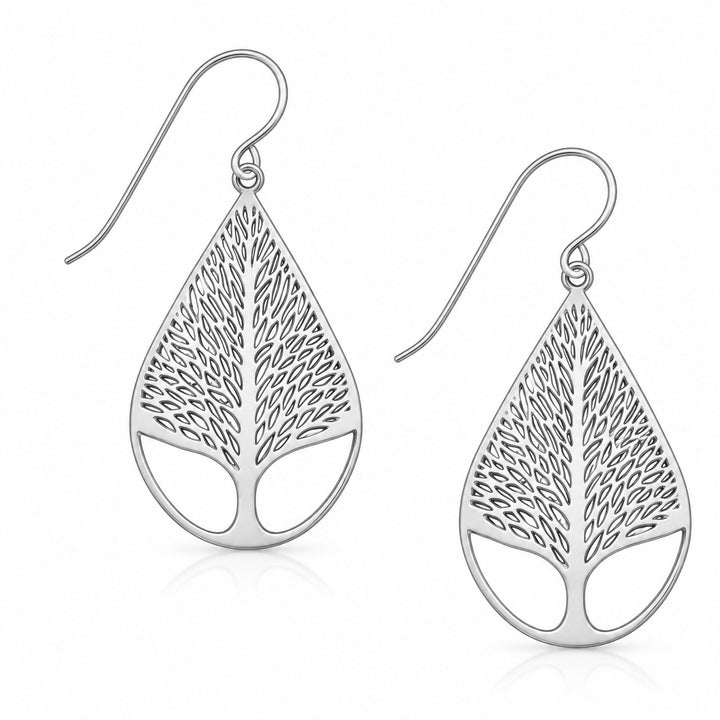 Pewter Tree of Life Earrings