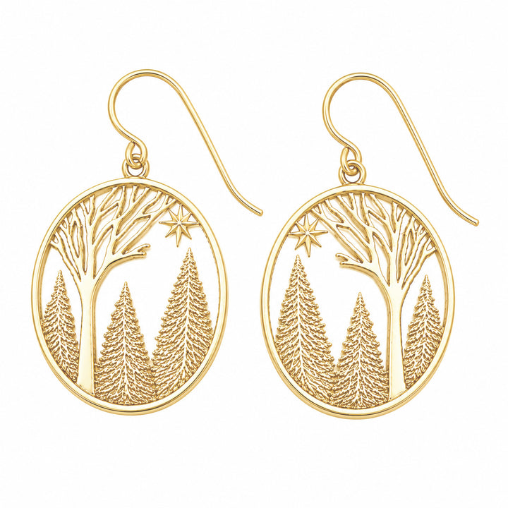 Gold Winter Light Earrings