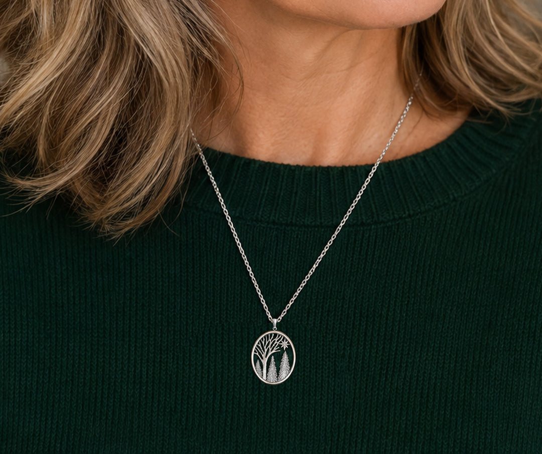 Pewter Winter Light Small Pendant